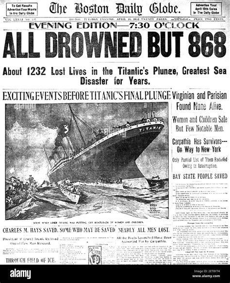 Titanic Newspaper