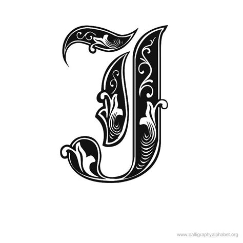 Calligraphy Alphabet Gothic J Faux Calligraphy, Calligraphy Letters ...