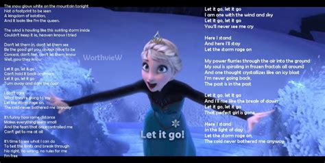 FROZEN - Let It Go song video with lyrics - WorthvieW