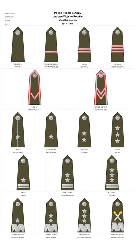 Polish Army Rank Insignia