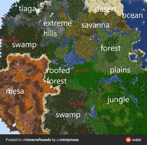 Map of Minecraft Regions