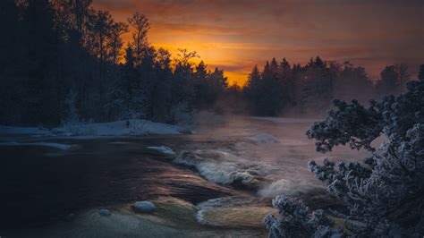 Dark Winter Lake Sunlight 4k, HD Nature, 4k Wallpapers, Images ...