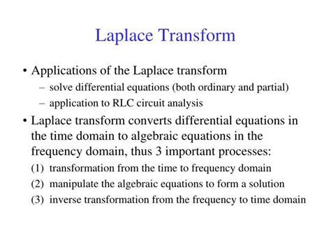 PPT - Laplace Transform PowerPoint Presentation, free download - ID:3291466