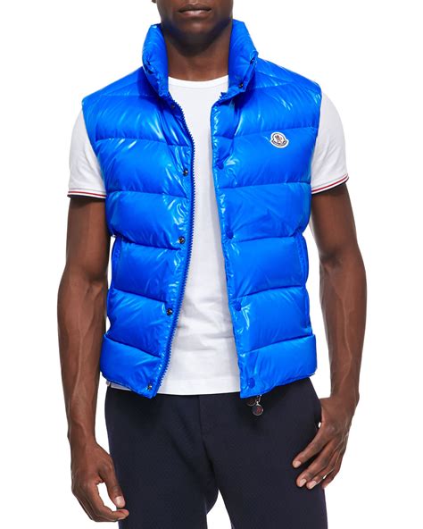 Moncler Tib Puffer Vest in Blue for Men | Lyst