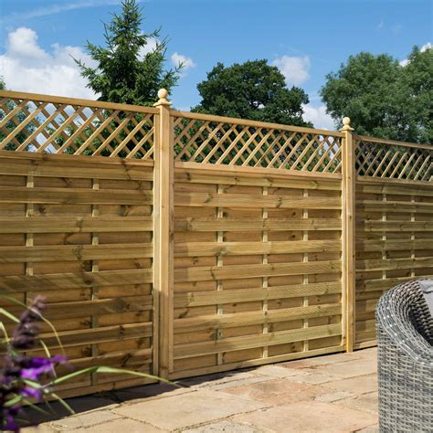 Halkin Pressure Treated Wooden Fence Panel with Trellis | Buy Halkin ...