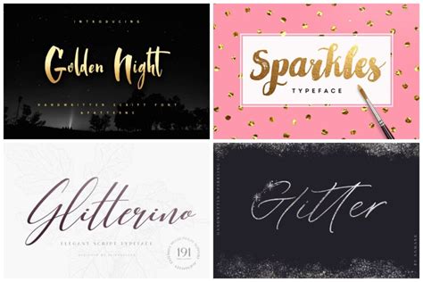 10 Stylish Glitter Fonts To Add a Dash Of Glamour To Your Works | HipFonts