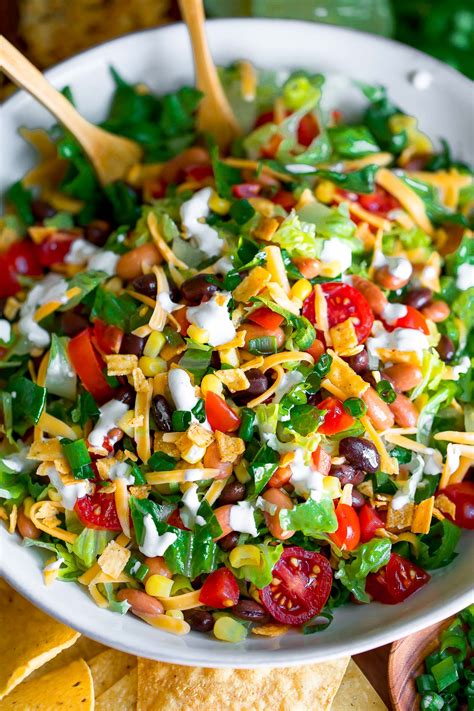 Vegetarian Taco Salad Recipe - Peas and Crayons