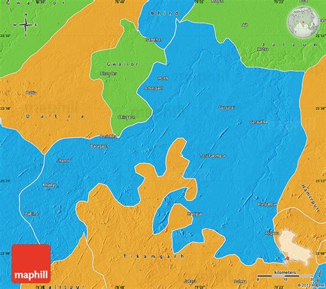 Jhansi On Political Map Of India - Middle East Political Map