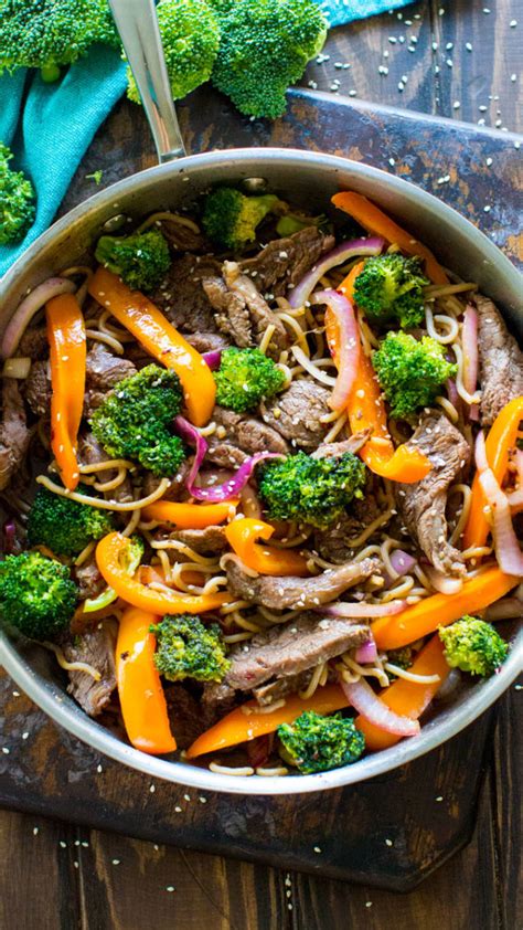 Skinny Mongolian Beef Noodles - 30 minutes meals