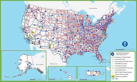 Highway Map Of Us – Map Vector