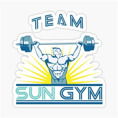 "Team Sun Gym" Sticker for Sale by rigg | Redbubble