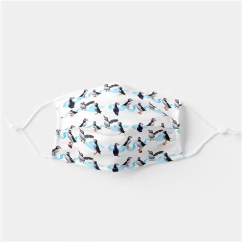 Puffin Party Adult Cloth Face Mask | Zazzle.com