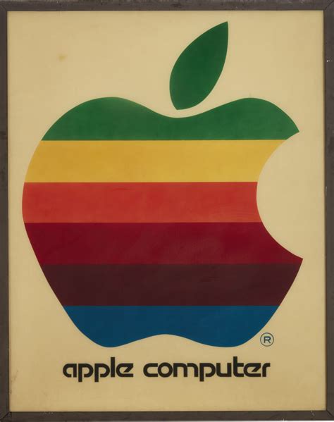 APPLE COMPUTER, INC. | ORIGINAL RAINBOW APPLE LOGO SIGN, CIRCA 1978 ...