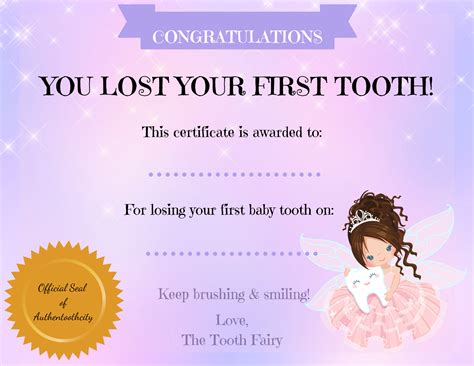 Tooth Fairy Letter First Tooth Free Printable, Web this printable ...