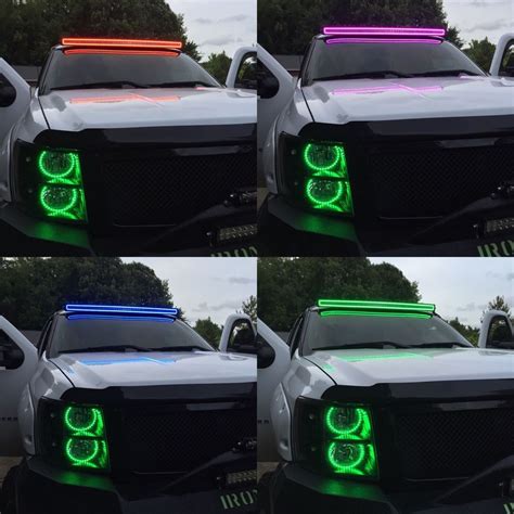 50-52"" Led Color Light Bar Halo Rgb Multicolor Kit Jeep Chevy Ford Gmc ...