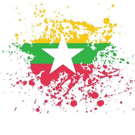 Myanmar flag ink grunge | Myanmar flag, Flag, Cute panda wallpaper