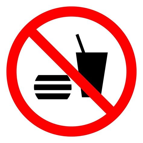 Do not eating Or Drinking Symbol 3611651 Vector Art at Vecteezy