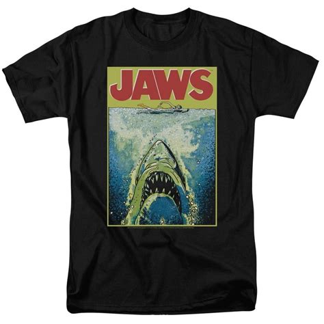 Jaws - Jaws Movie Poster Retro Vintage Classic Universal Studios Men's ...