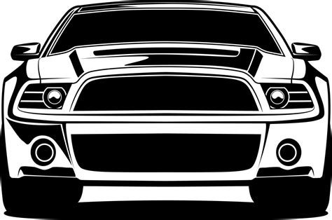 Descargar dibujo frontal del coche blanco y negro gratis | Cómo dibujar ...