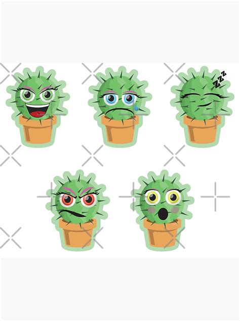 "Cactus Emoji" Art Print by Mehdals | Redbubble