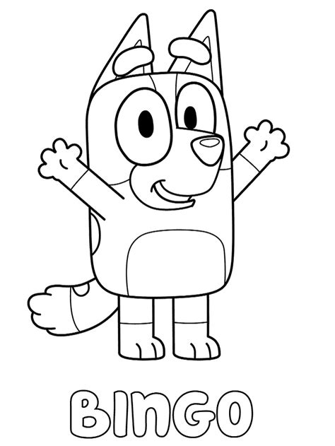 Bingo Heeler de Bluey para colorear, imprimir e dibujar –ColoringOnly.Com