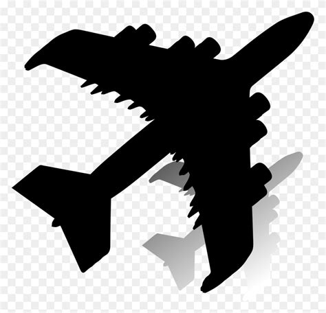 Airplane Landing Silhouette Side View - Airplane Silhouette PNG ...