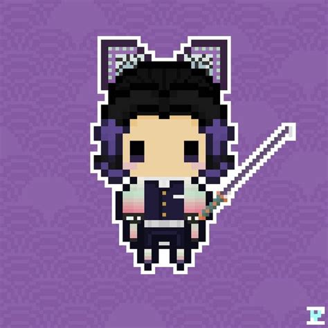 Demon Slayer Shinobu Kocho Chibi Pixel Art | Pixel art, Anime pixel art ...