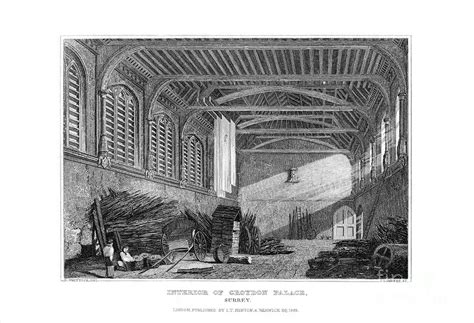 Interior Of Croydon Palace, Surrey Drawing by Print Collector - Fine ...