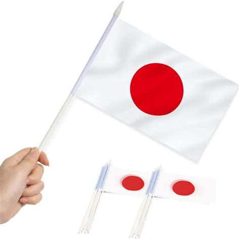 Anley Japan Mini Flag 12 Pack - Hand Held Small Miniature Janpanese ...