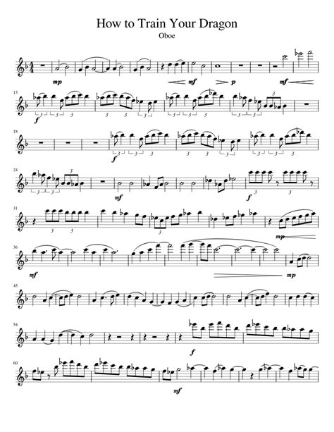 How to Train Your Dragon- Oboe Sheet music for Oboe (Solo) | Musescore.com