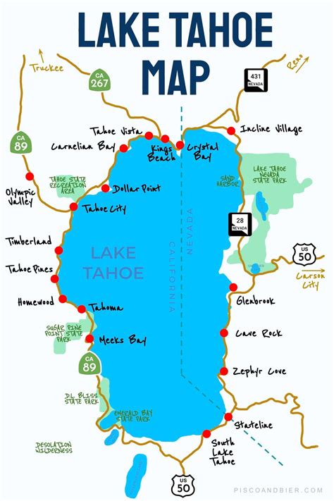 Map Of Lake Tahoe – piscoandbier