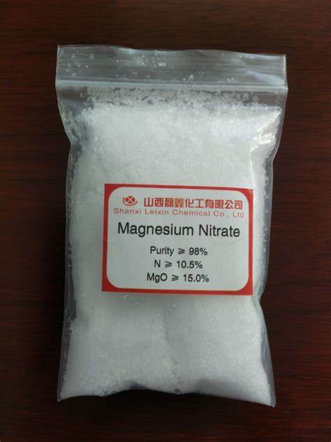 China Magnesium Nitrate Hexahydrate Mg(NO3)2.6H2O Manufacturers ...