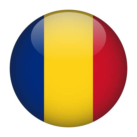 Romania 3D Rounded Flag with Transparent Background 15272166 PNG