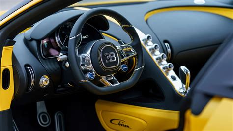 2018 Bugatti Chiron Yellow and Black Interior Wallpaper | HD Car ...