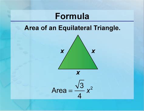 Formula Of Area Of A Equilateral Triangle