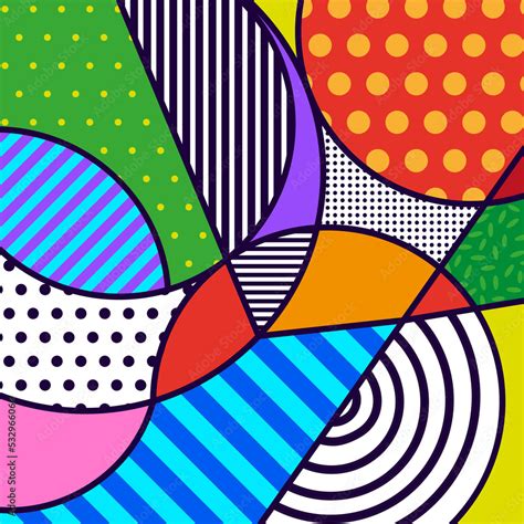 Pop Art vector image. Pop-art geometric colourful.Color splash abstract ...