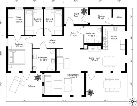 Interior Design Floor Plan Measurements | Floor Roma