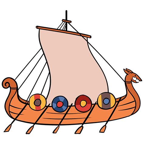 How to Draw a Viking Ship - Really Easy Drawing Tutorial