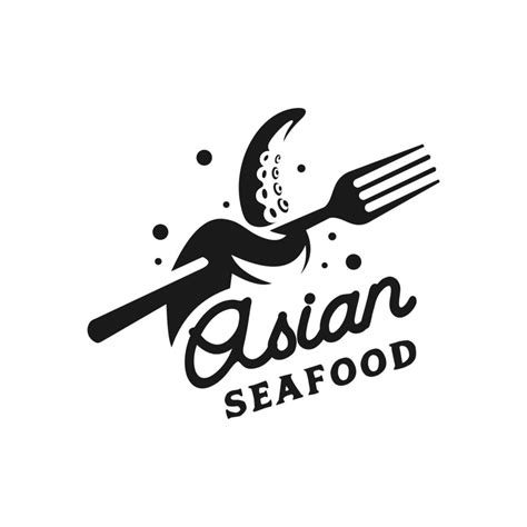 asian seafood logo inspiration. Kitchen or restaurant design template ...