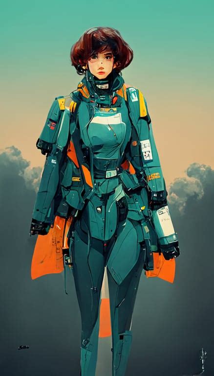 prompthunt: anime mech style beautiful female mech pilot suit