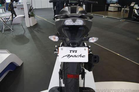 TVS Apache RTR 200 4V Matte Gray rear at Make In India Week