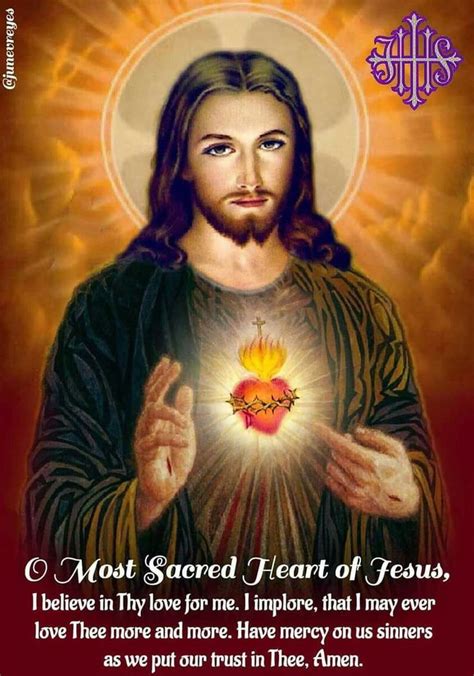 Prayers to the Sacred Heart of Jesus. | Sacred heart, Sacred heart ...