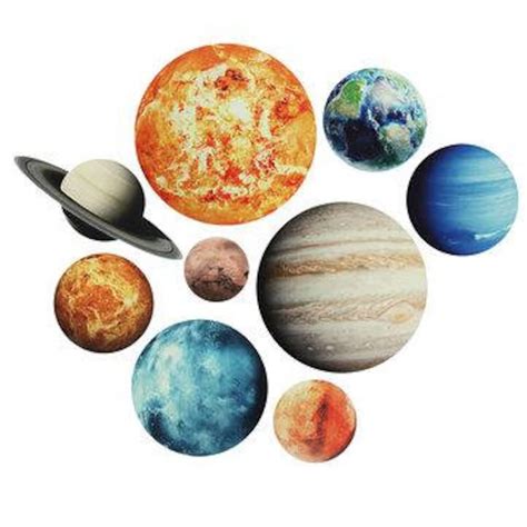 9Pcs/set Planet Stickers Solar System Planets Wall Stickers | Etsy