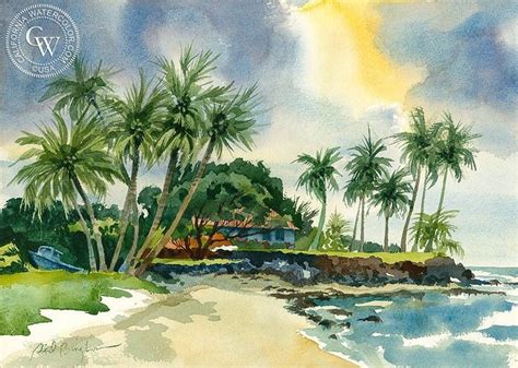 Print of Original Oil Painting Landscape Tropical Fine Art ...