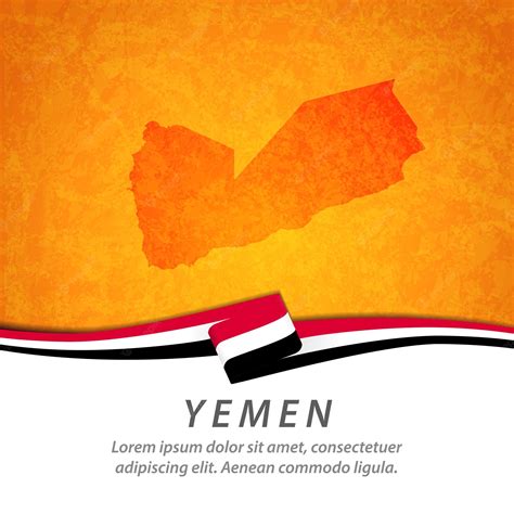 Premium Vector | Yemen flag with central map