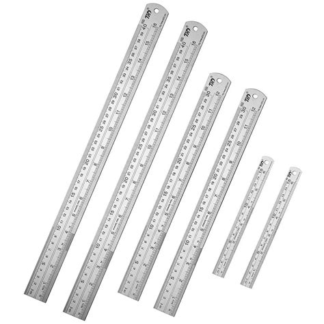 hot Stainless Steel Ruler Straight Edge Metal Ruler Set For Engineering ...