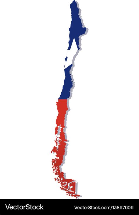 Chile flag amp map Royalty Free Vector Image - VectorStock