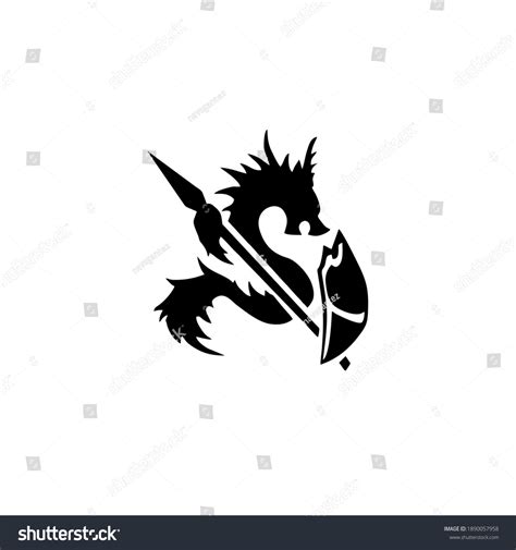 Dragon Symbol Tattoo Design Vector Illustration Stock Vector (Royalty ...