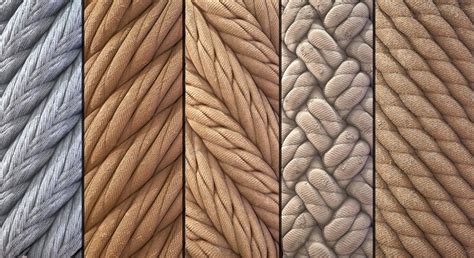 "Rope" package of 5 PBR materials in Textures - UE Marketplace