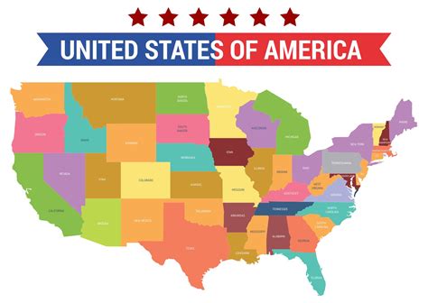 Printable Color Map Of The United States